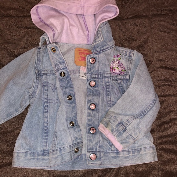 Girls 18 months denim jacket with hood - Picture 1 of 3